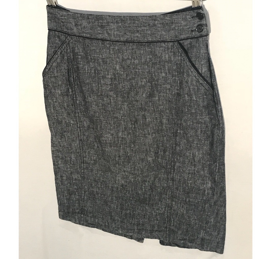 Gray Iz Bayer Pencil Skirt